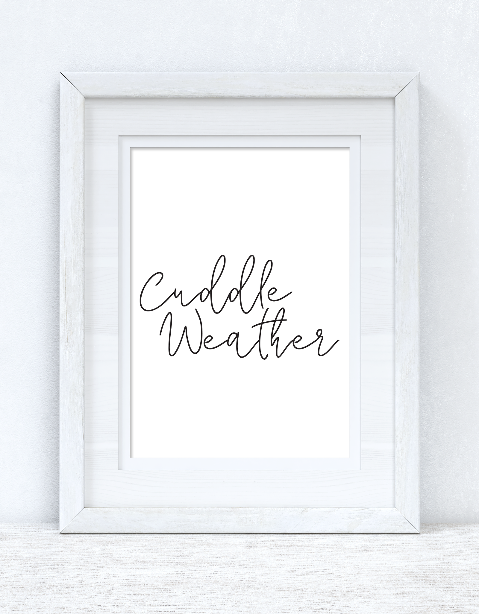 Cuddle Weather Autumn Seasonal Wall Home Decor Print by WinsterCreations™ Official Store