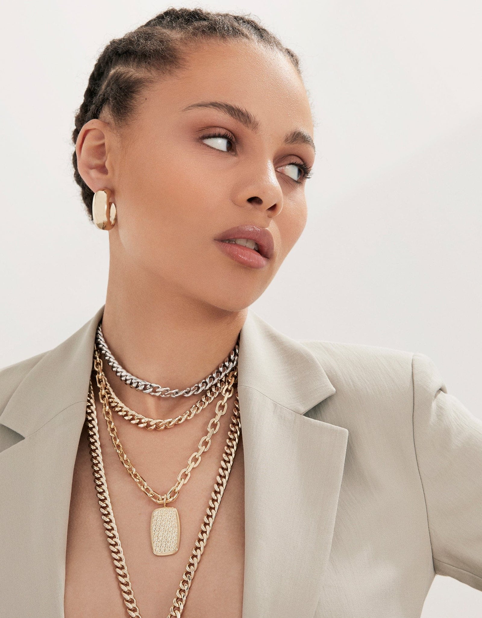 Curb Chain Lariat by eklexic jewelry