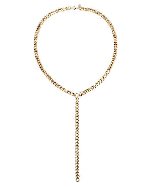 Load image into Gallery viewer, Curb Chain Lariat by eklexic jewelry
