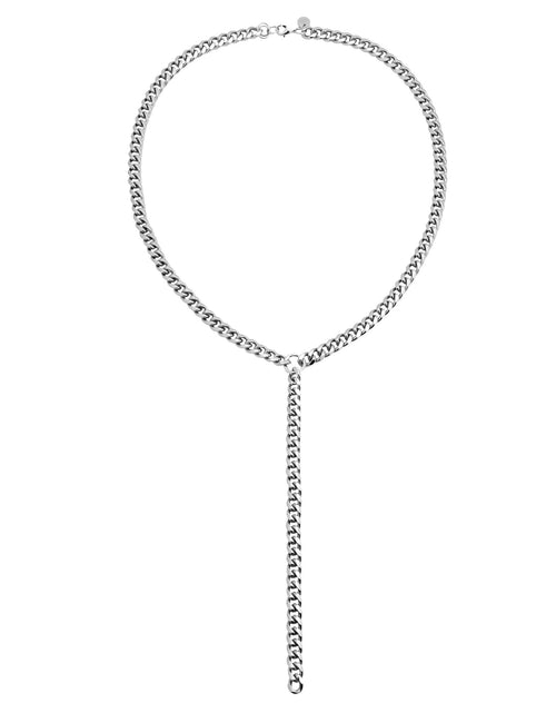 Load image into Gallery viewer, Curb Chain Lariat by eklexic jewelry
