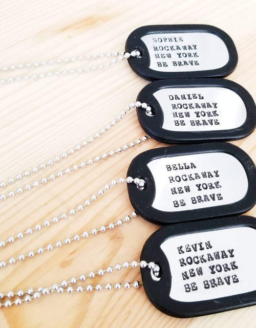 Load image into Gallery viewer, Custom Military Themed Dog Tag for Tweens by Salt and Sparkle
