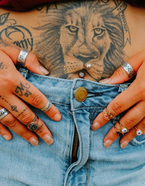 Load image into Gallery viewer, Custom Skinny Silver Name Ring by Salt and Sparkle

