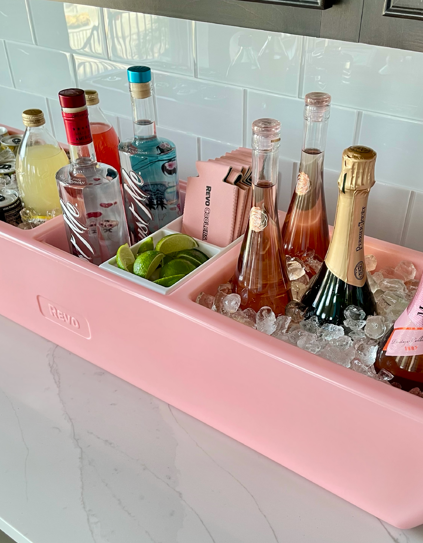 REVO Party Barge Cooler | Pink Coral | Insulated Beverage Tub by REVO COOLERS, LLC