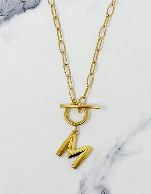Load image into Gallery viewer, Modern Classic Initial Necklace by Ellisonyoung.com
