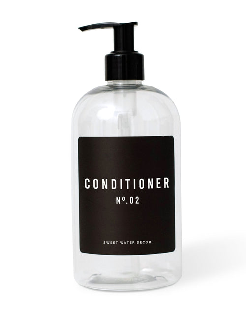Load image into Gallery viewer, 16oz Clear Plastic Conditioner Dispenser - Black Label by Sweet Water Decor
