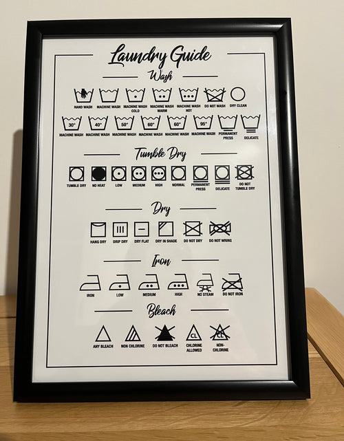 Load image into Gallery viewer, Laundry Guide Simple Wall Decor Print by WinsterCreations™ Official Store
