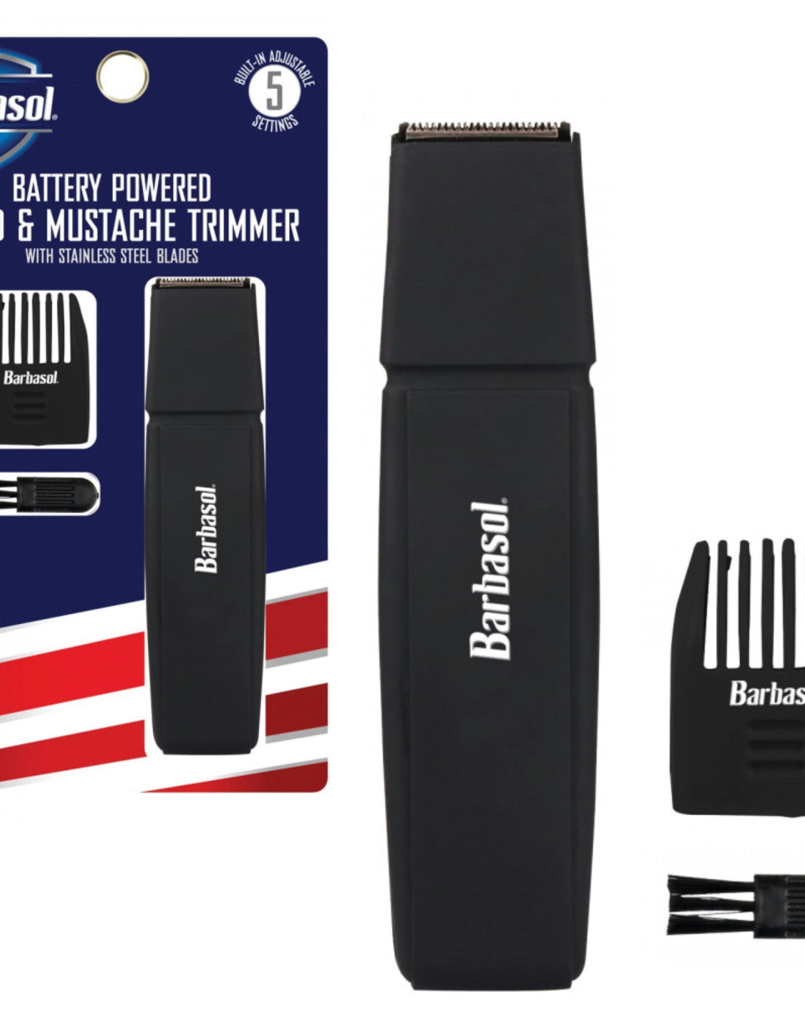 Beard & Mustache Trimmer with Stainless Steel Blades