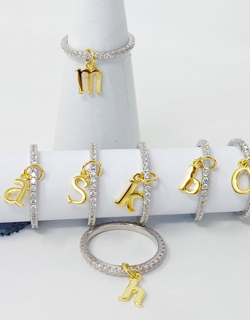 Load image into Gallery viewer, Dangle Initial Ring by Ellisonyoung.com
