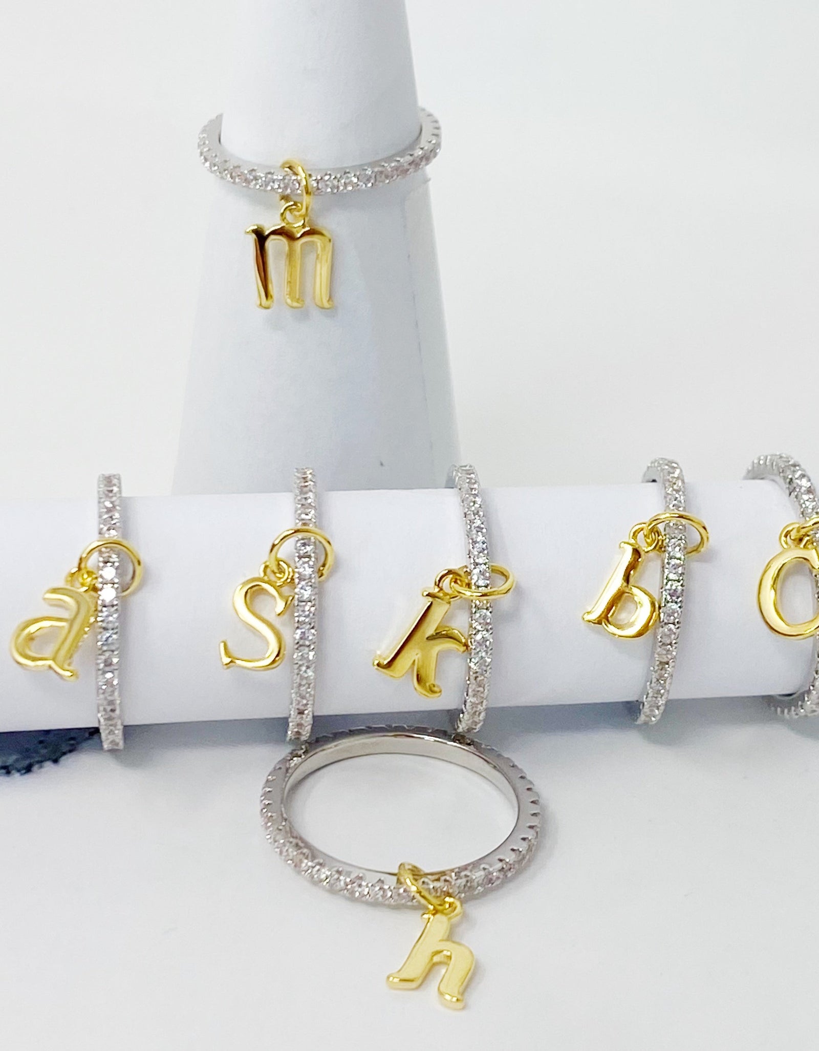 Dangle Initial Ring by Ellisonyoung.com