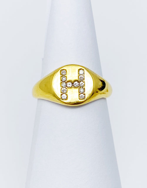 Load image into Gallery viewer, Shine Me Initial Ring by Ellisonyoung.com
