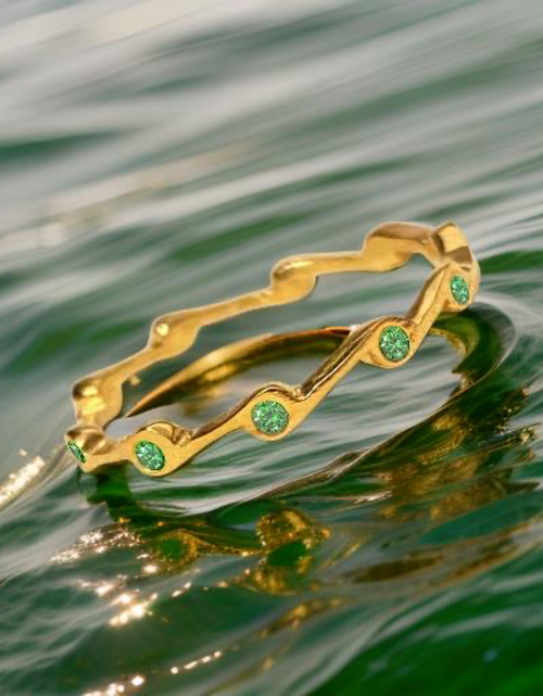 Load image into Gallery viewer, Peridot Birthstone Stacker Ring by The Urban Charm
