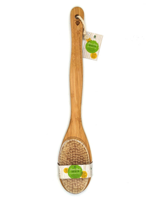 Load image into Gallery viewer, Bath Body Brush With Long Bamboo Handle by Pursonic
