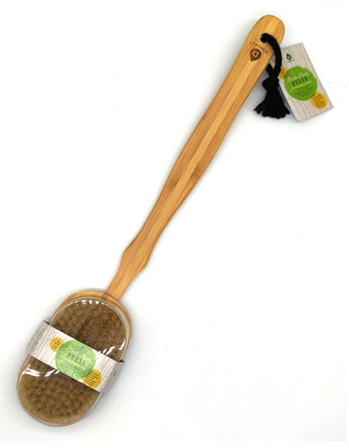Load image into Gallery viewer, Bath Body Brush With Long Bamboo Handle by Pursonic
