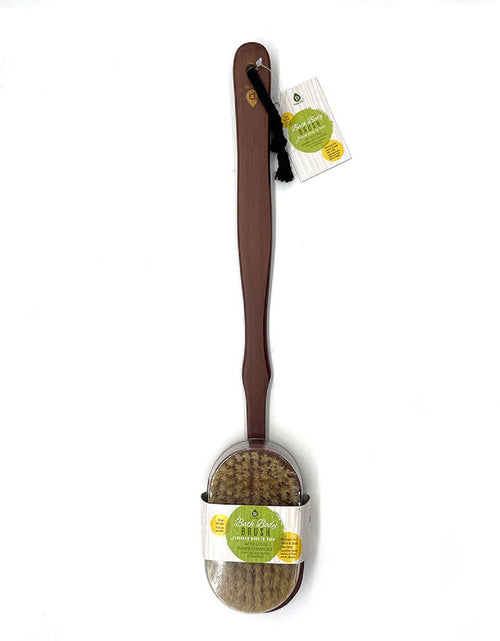 Load image into Gallery viewer, Bath Body Brush With Long Bamboo Handle by Pursonic
