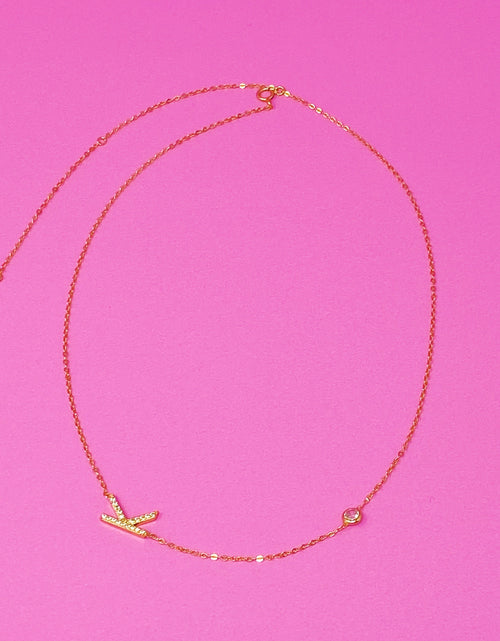 Load image into Gallery viewer, Finest Shine Initial Sterling Silver Necklace by Ellisonyoung.com
