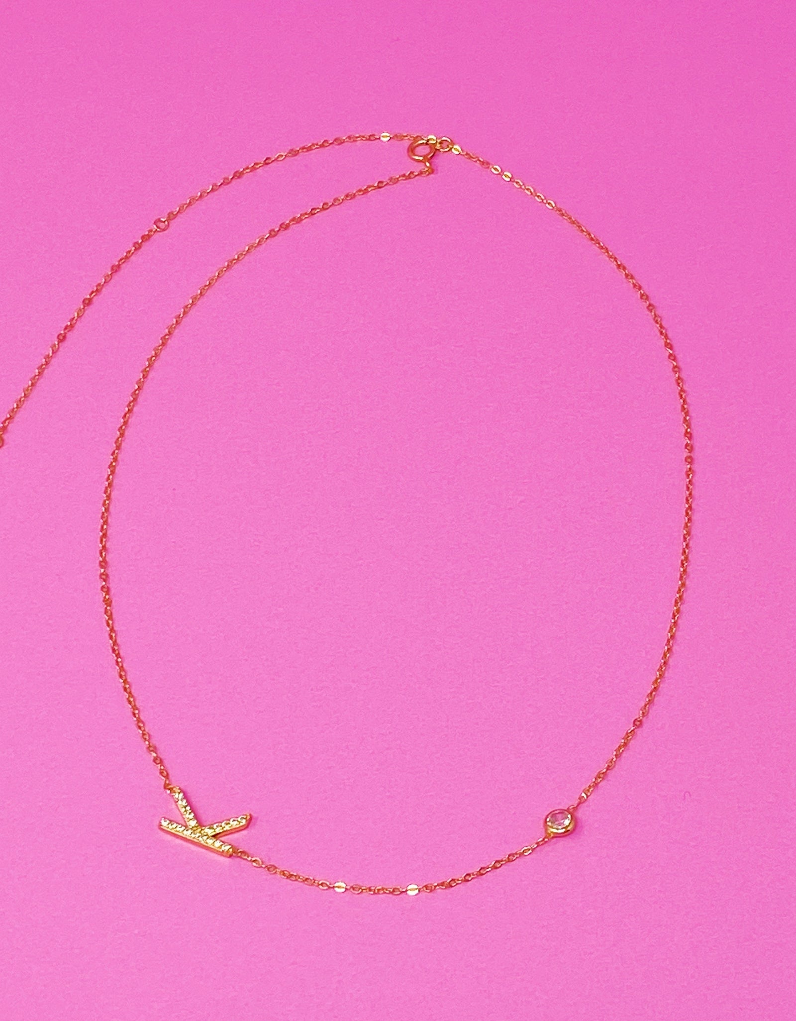 Finest Shine Initial Sterling Silver Necklace by Ellisonyoung.com