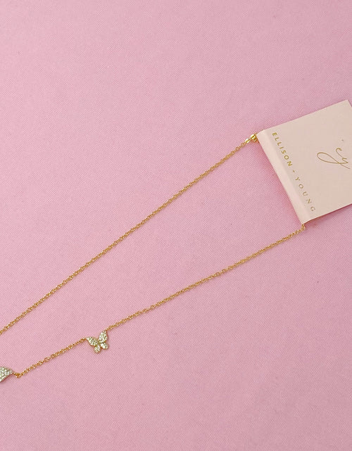 Load image into Gallery viewer, Double Shine Butterfly  Necklace by Ellisonyoung.com
