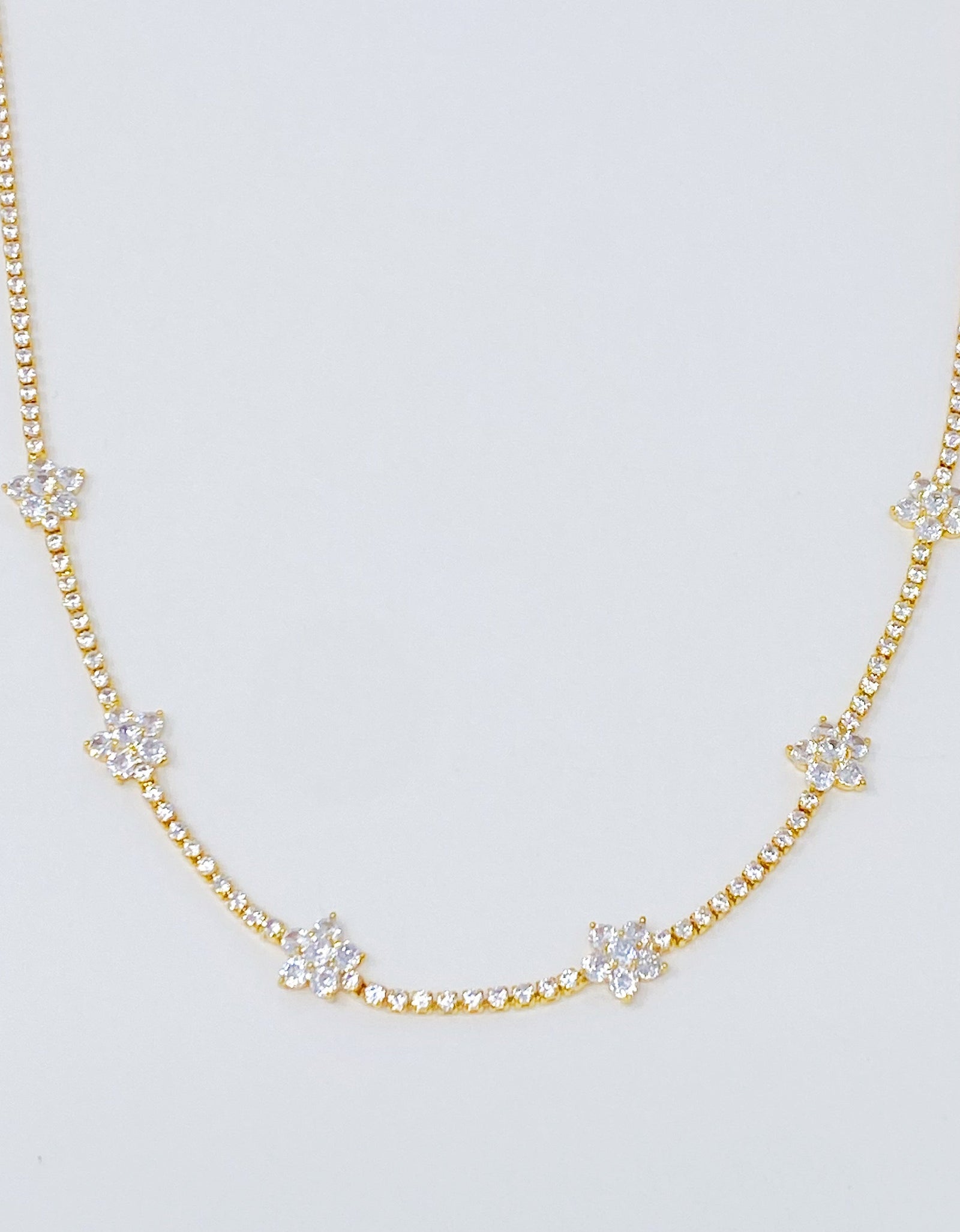 Stella Shiny Flower Necklace by Ellisonyoung.com