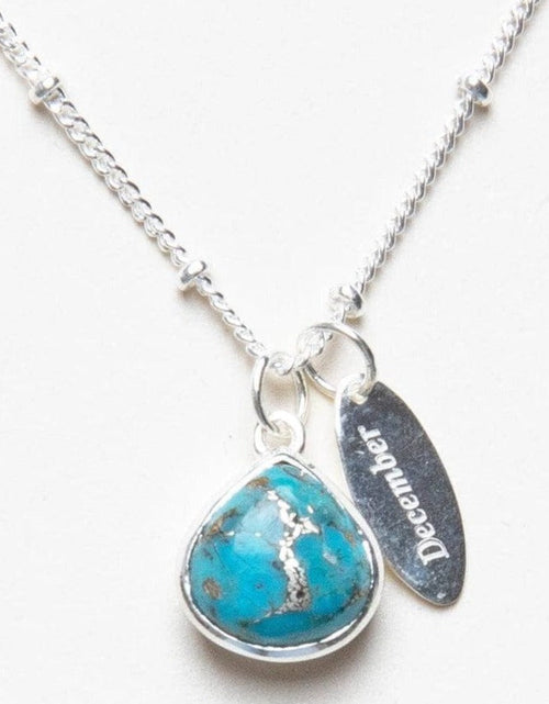 Load image into Gallery viewer, December Turquoise Birthstone Necklace by Tiny Rituals
