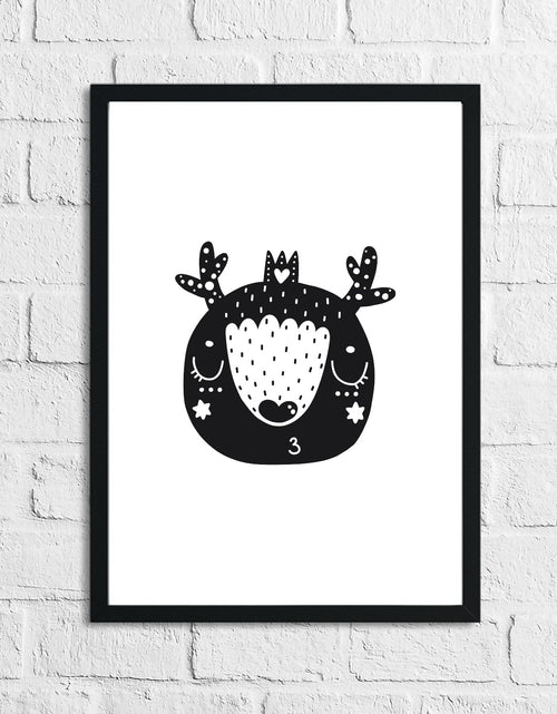 Load image into Gallery viewer, Scandinavian Deer Children's Nursery Room Wall Decor Print by WinsterCreations™ Official Store
