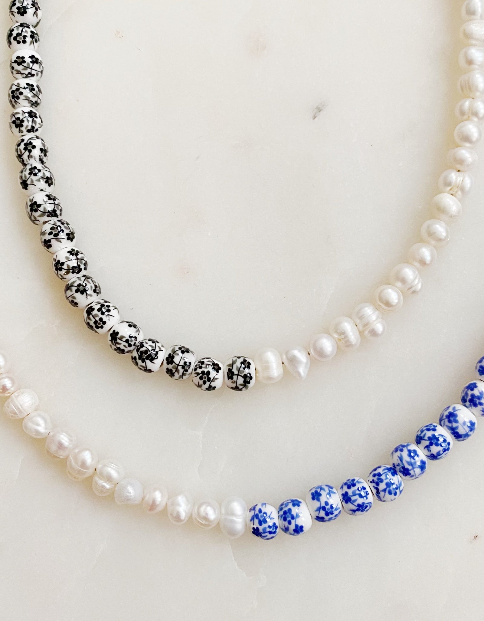 So Fresh Pearl And Porcelain Choker Necklace by Ellisonyoung.com