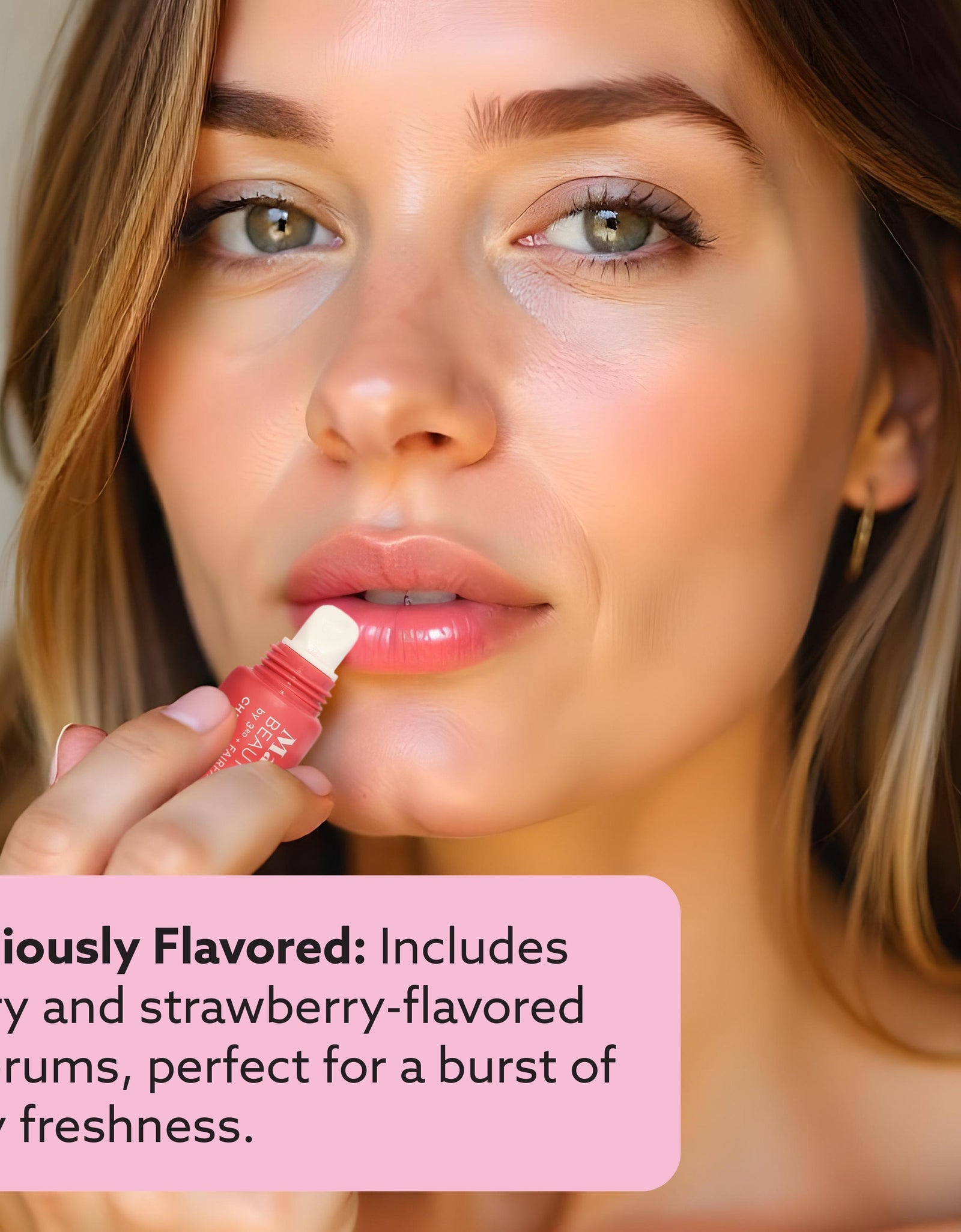 Peptide Glow Lip Serum Set by Market Fresh Beauty - Double Dose Hydrating Lip Care, Cherry & Strawberry Flavors, Vegan, Cruelty-Free, Clean Ingredients, 2 Pack by  Los Angeles Brands