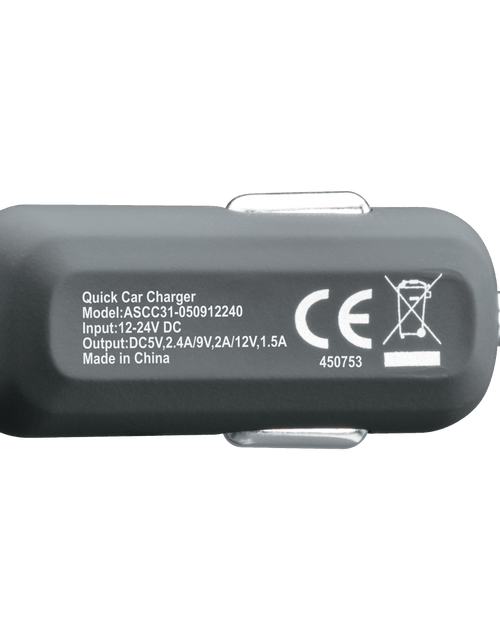 Load image into Gallery viewer, Ventev QC3.0 24W dashport rq1300 mini USB A Car Charger Gray by Ventev
