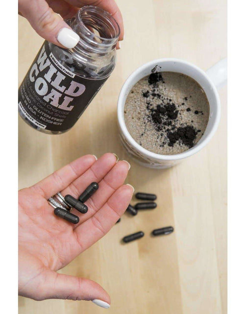 Load image into Gallery viewer, Activated Charcoal Capsules, 120ct Case of 12 by Wild Foods
