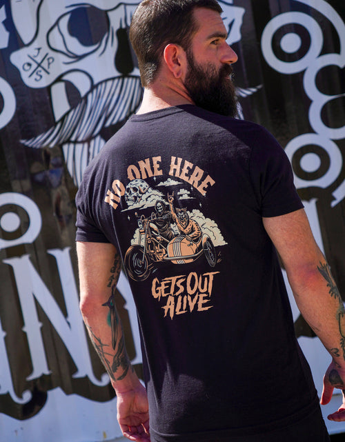 Load image into Gallery viewer, No one here gets out alive T-shirt
