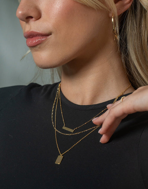 Load image into Gallery viewer, Triple Layered Bar Necklace by Sterling Forever
