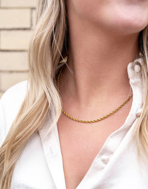 Load image into Gallery viewer, Luxe Gold Rope Chain - 16" by Spiffy &amp; Splendid
