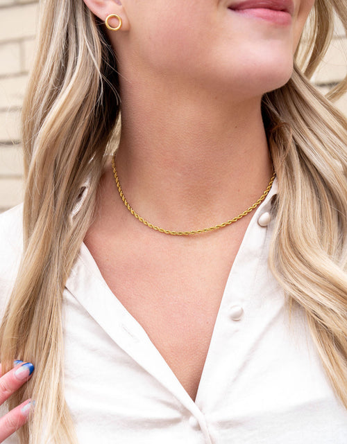 Load image into Gallery viewer, Luxe Gold Rope Chain - 16" by Spiffy &amp; Splendid
