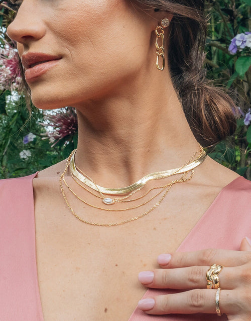 Load image into Gallery viewer, Dainty Three Layer Chain Necklace by Sterling Forever
