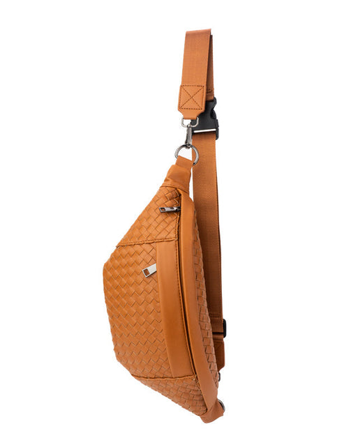 Load image into Gallery viewer, The Riley | Woven Leather Sling Bag by Babs+Birdie
