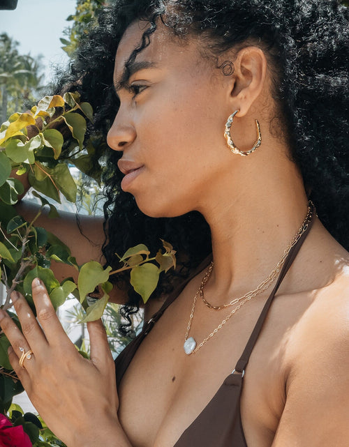 Load image into Gallery viewer, Chain Link and Pearl Layered Necklace by Sterling Forever
