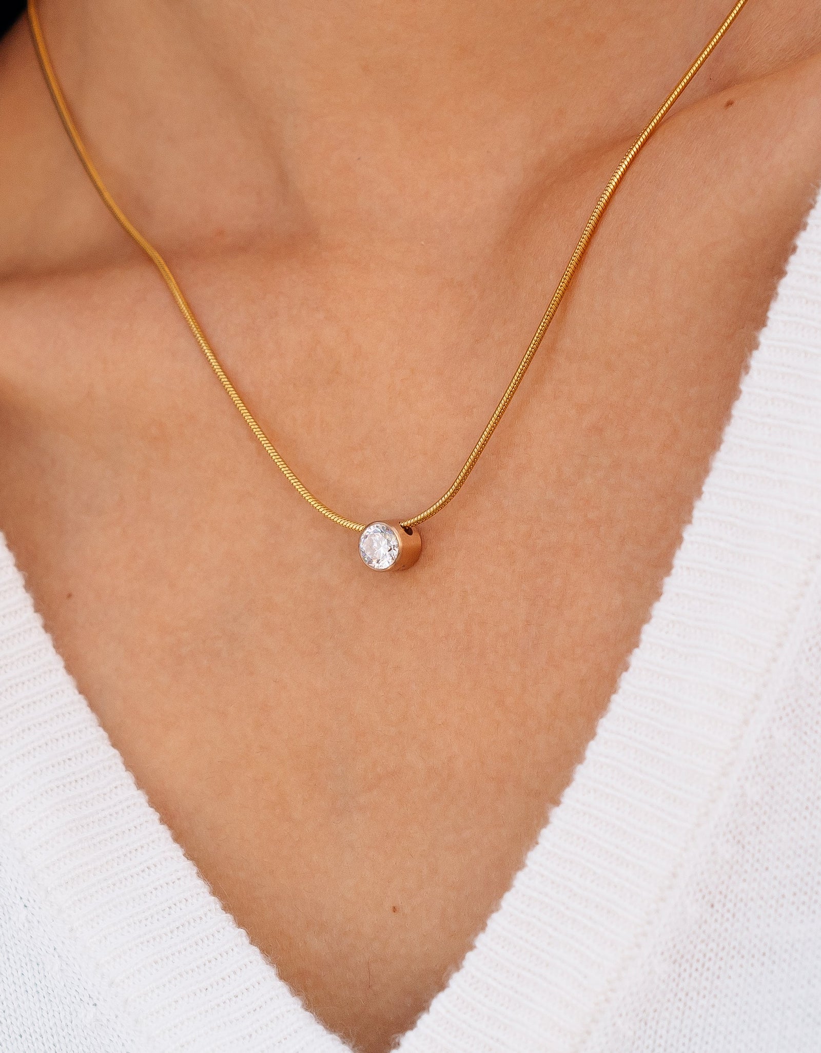 PT101G B.Tiff Gold 1 ct Solitaire Pendant by B.Tiff New York