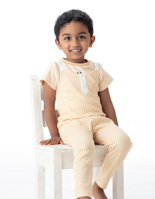 Load image into Gallery viewer, Organic Cotton Overall - Butter Gingham by Little Moy
