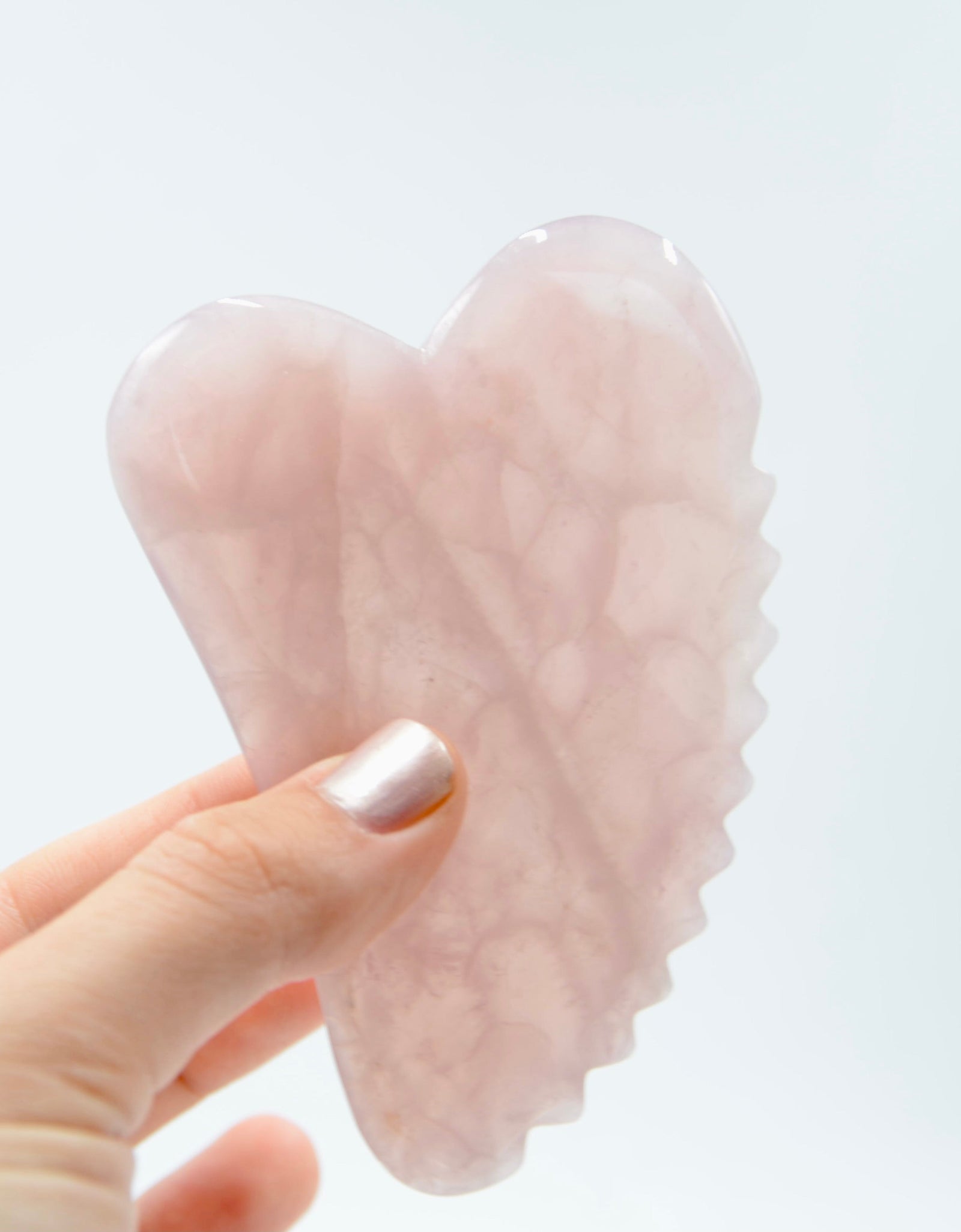 Heart Rose Quartz Comb Gua Sha by LaBruna Skincare