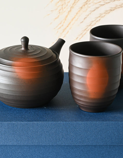 Load image into Gallery viewer, Japanese Green Tea Set - Teapot with Filters (270ml) and Two Cups by Aprika Life
