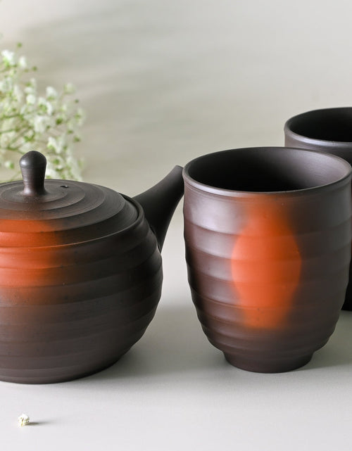 Load image into Gallery viewer, Japanese Green Tea Set - Teapot with Filters (270ml) and Two Cups by Aprika Life
