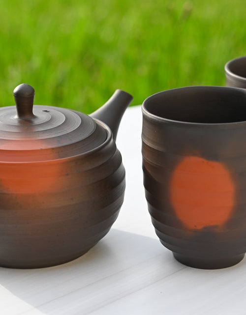 Load image into Gallery viewer, Japanese Green Tea Set - Teapot with Filters (270ml) and Two Cups by Aprika Life
