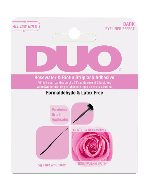 Load image into Gallery viewer, DUO Brush On Striplash Adhesive - Rosewater &amp; Biotin (Dark)
