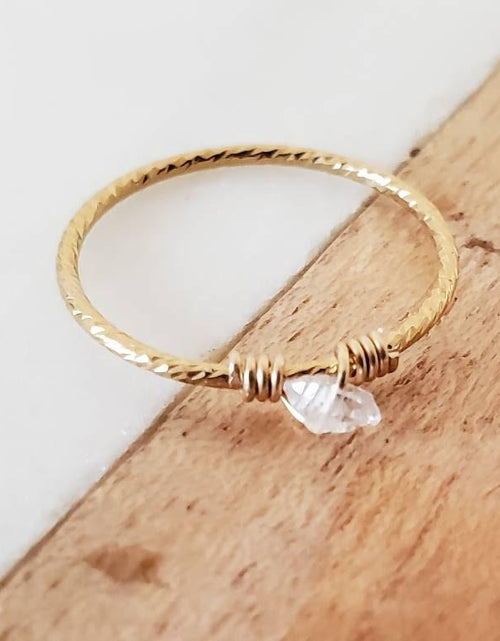Load image into Gallery viewer, Dainty Crystal Ring by Salt and Sparkle
