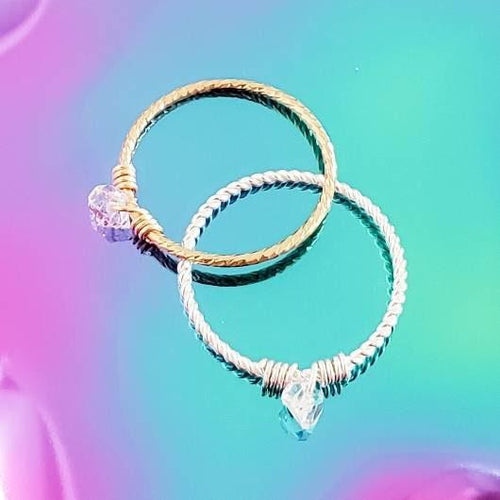 Load image into Gallery viewer, Dainty Crystal Ring by Salt and Sparkle

