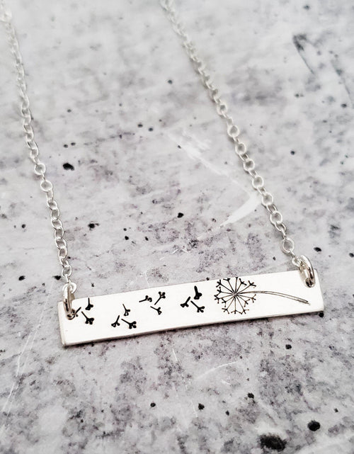 Load image into Gallery viewer, Dandelion Bar Necklace by Salt and Sparkle
