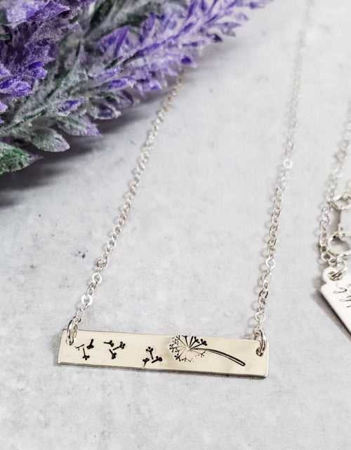Load image into Gallery viewer, Dandelion Bar Necklace by Salt and Sparkle
