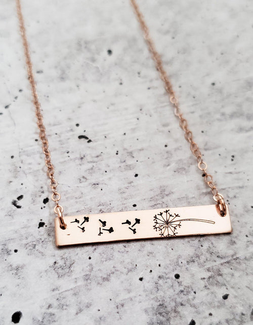 Load image into Gallery viewer, Dandelion Bar Necklace by Salt and Sparkle
