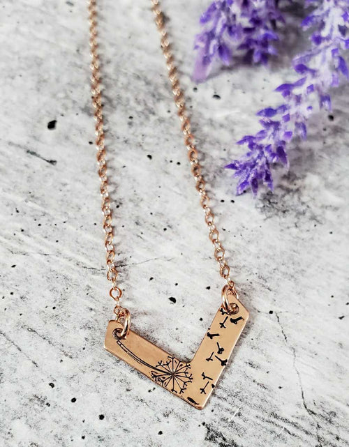 Load image into Gallery viewer, Dandelion Chevron Necklace by Salt and Sparkle
