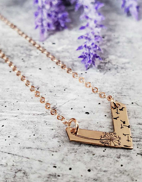 Load image into Gallery viewer, Dandelion Chevron Necklace by Salt and Sparkle

