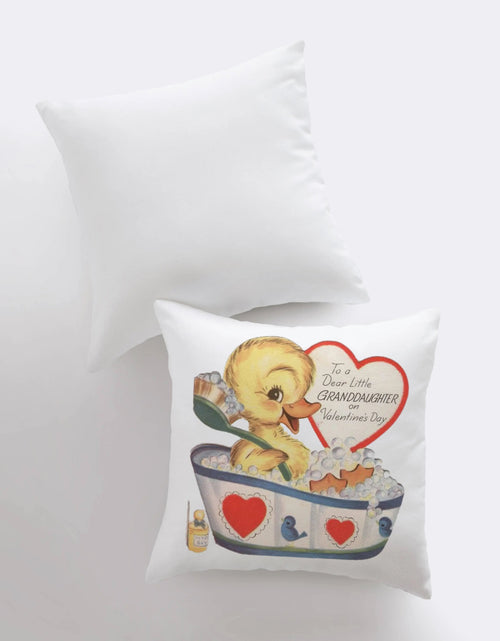 Load image into Gallery viewer, Dear Granddaughter on Valentines | Pillow Cover | Valentine card motifs | Throw Pillow | Valentines Day Gift for Her | Valentine Decor by UniikPillows
